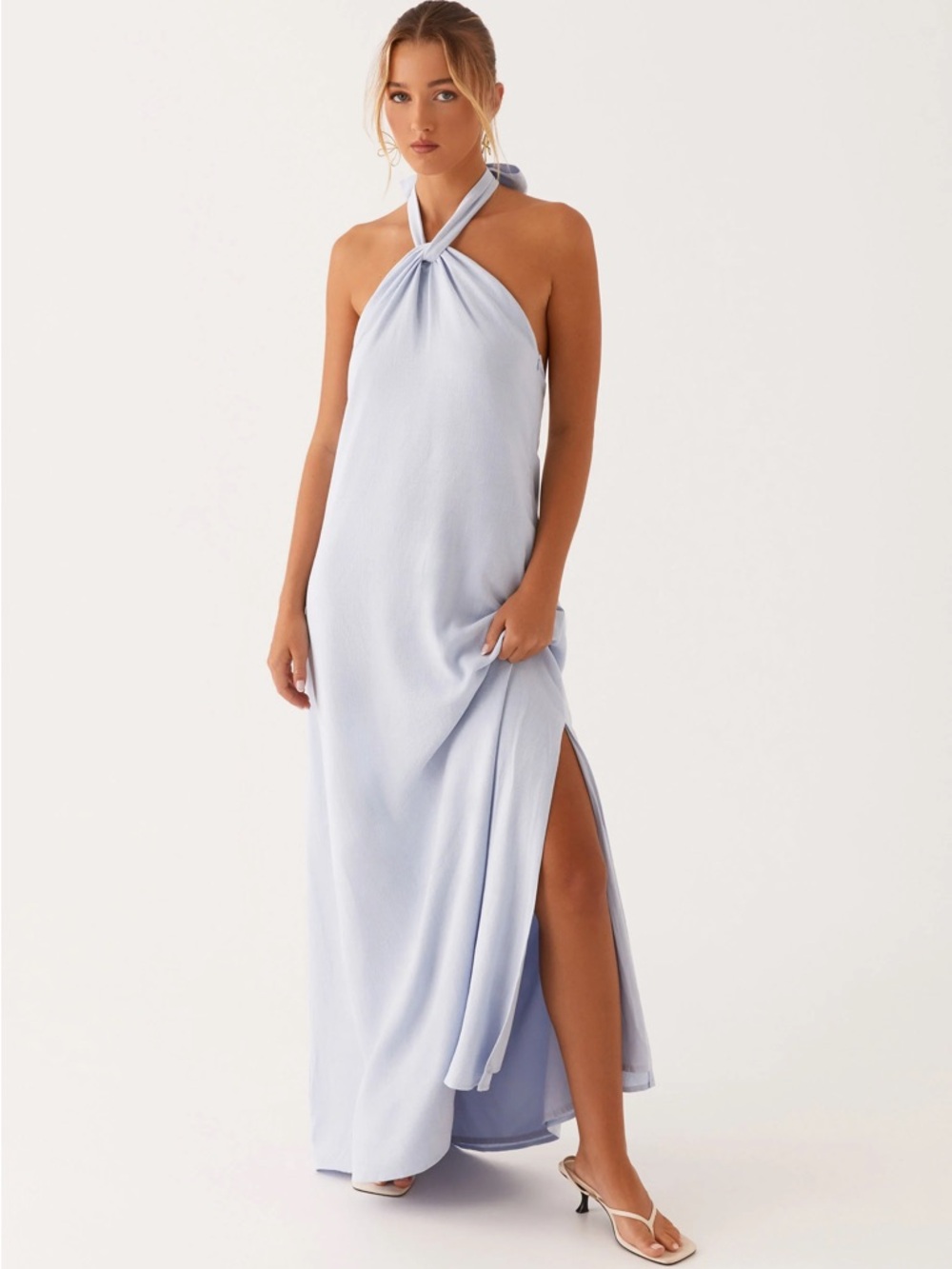 NWT Peppermayo Golden Child Linen Maxi Dress in Blue